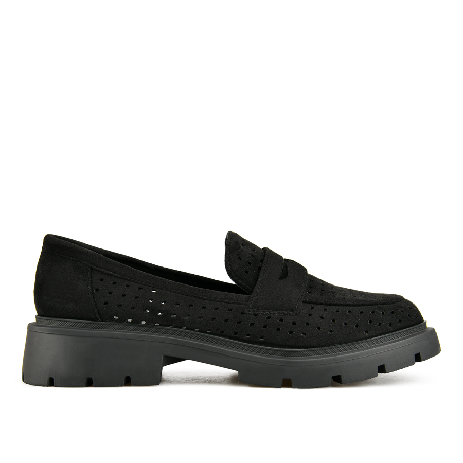 γυναικεία παπούτσια ύφασμα μαύρο 0