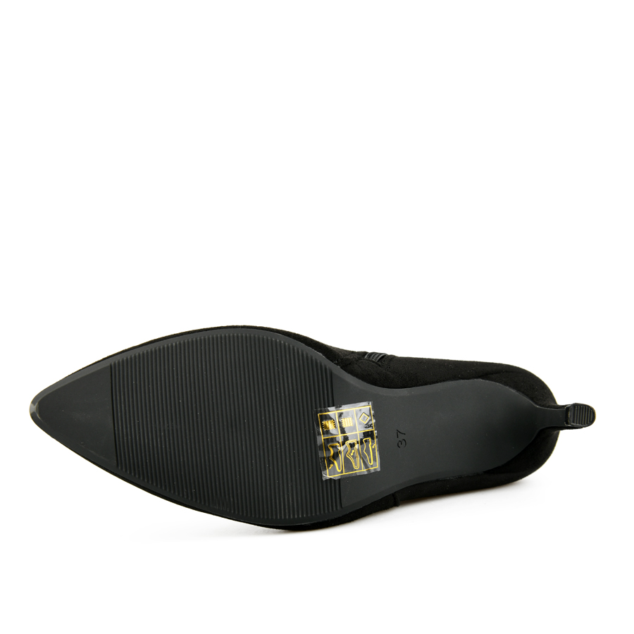 botine damă textil negru 4