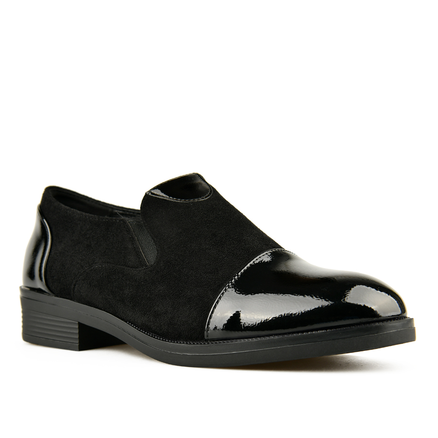 γυναικεία παπούτσια οικολογικό δέρμα/ύφασμα μαύρο 2