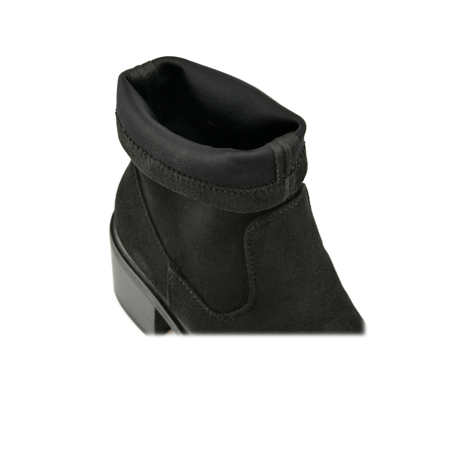 botine damă textil negru 5