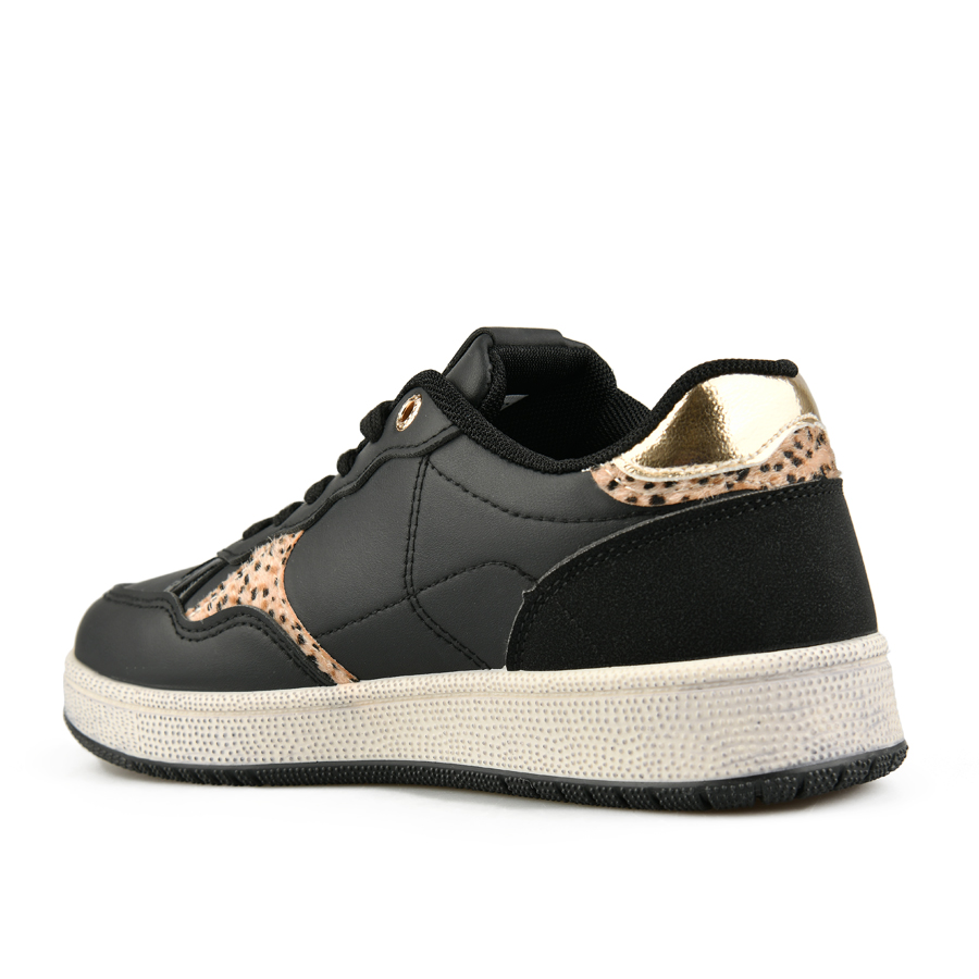 γυναικεία sneakers οικολογικό δέρμα μαύρο 3