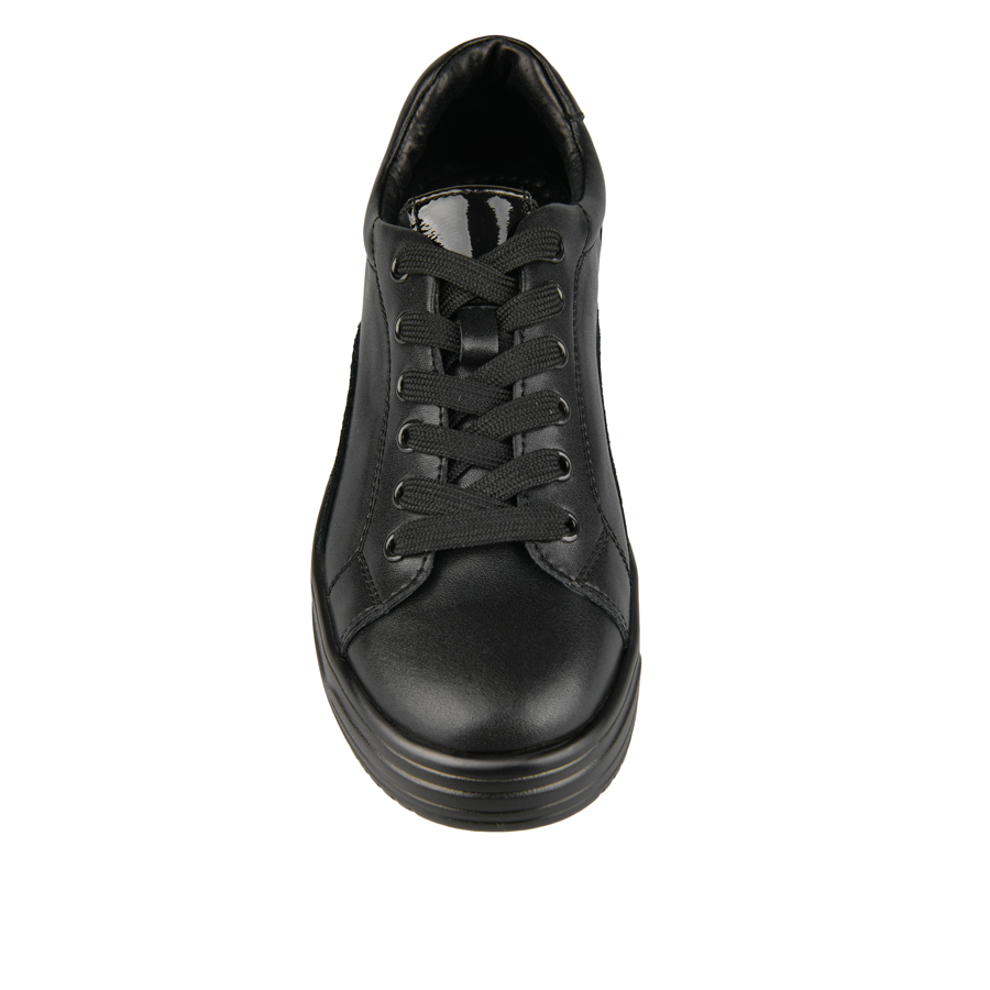 γυναικεία παπούτσια φυσικό δέρμα μαύρο 2