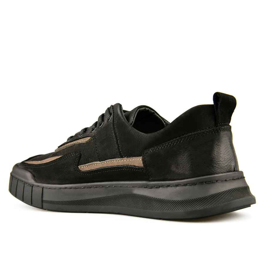 ανδρικά παπούτσια φυσικό δέρμα μαύρο 3