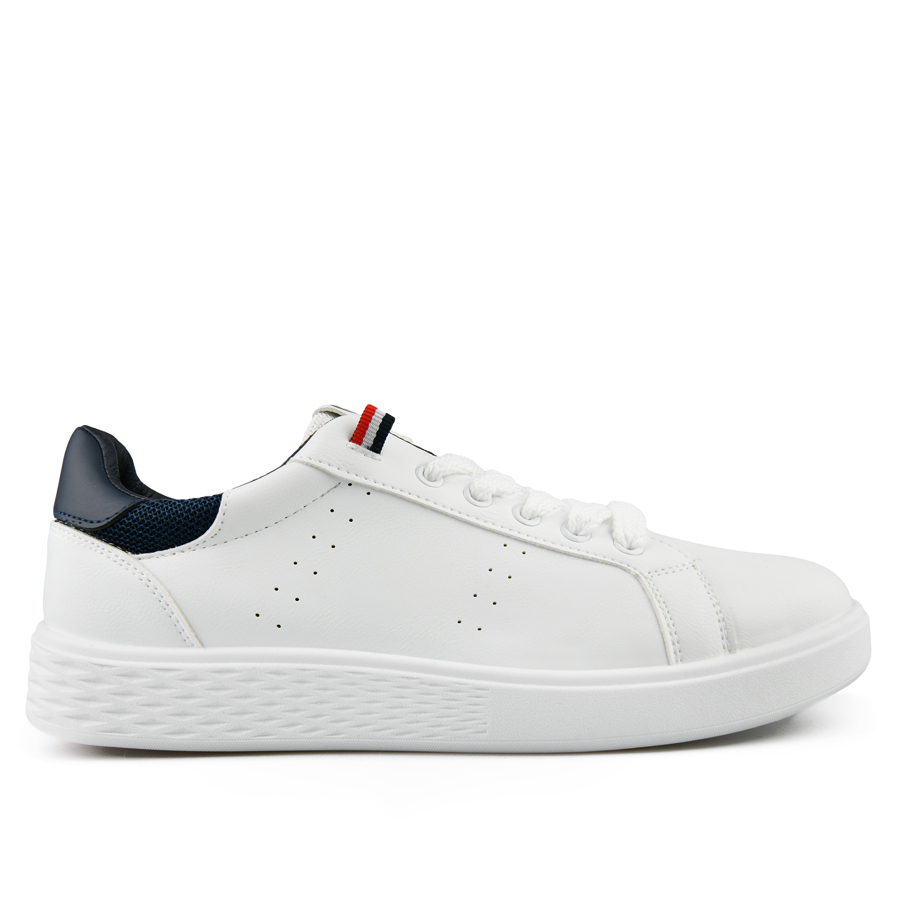 мъжки кецове еко кожа бели 0