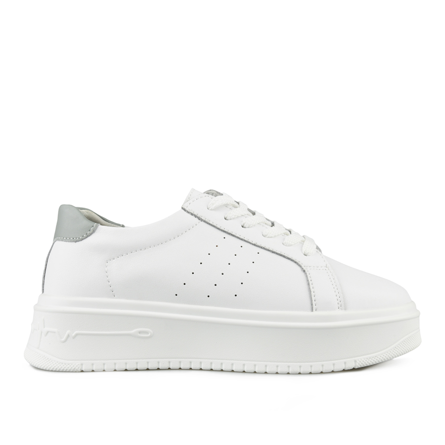 γυναικεία παπούτσια φυσικό δέρμα λευκά 1