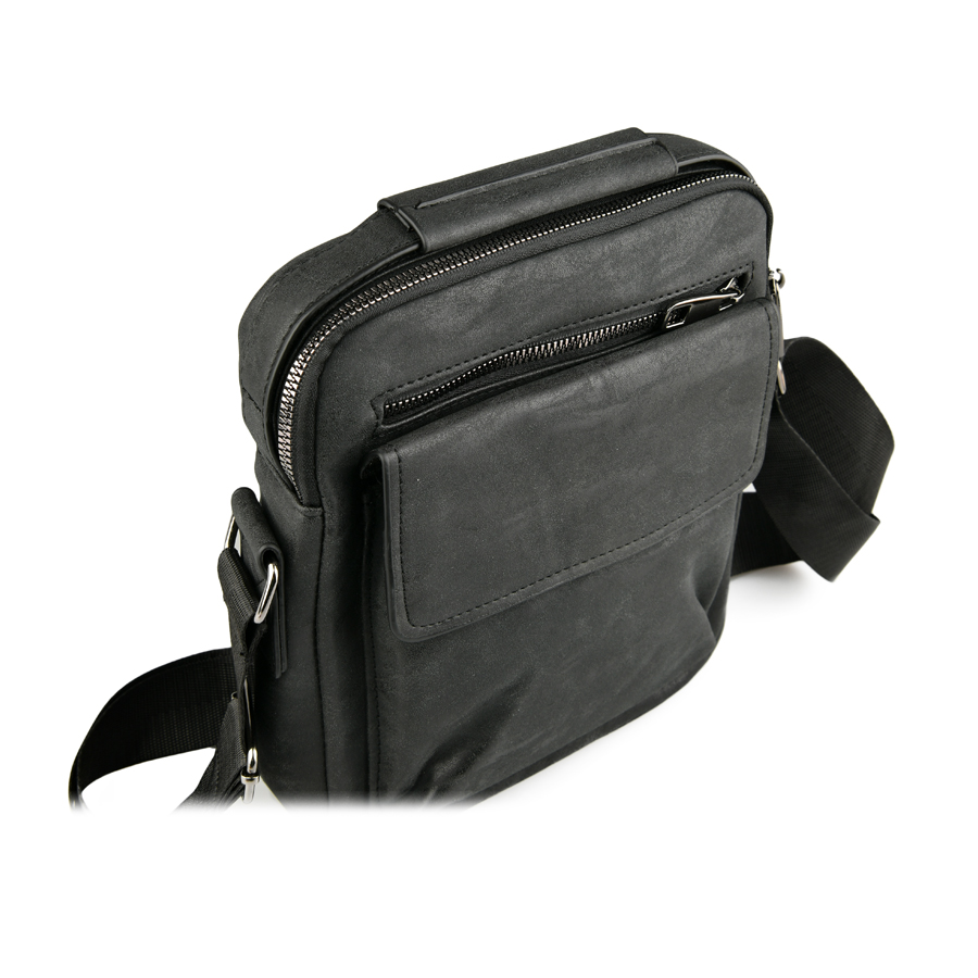 geantă bărbați piele naturală negru 2