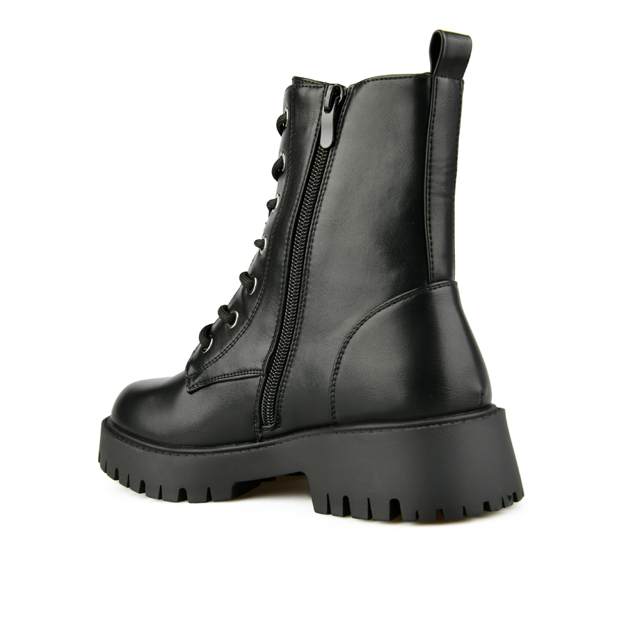 γυναικεία μποτάκια οικολογικό δέρμα μαύρο 3