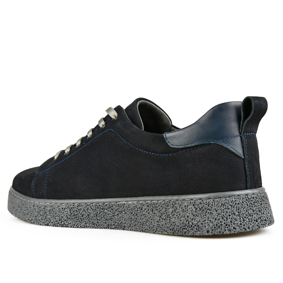 ανδρικά παπούτσια φυσικό δέρμα σκούρο μπλε 3