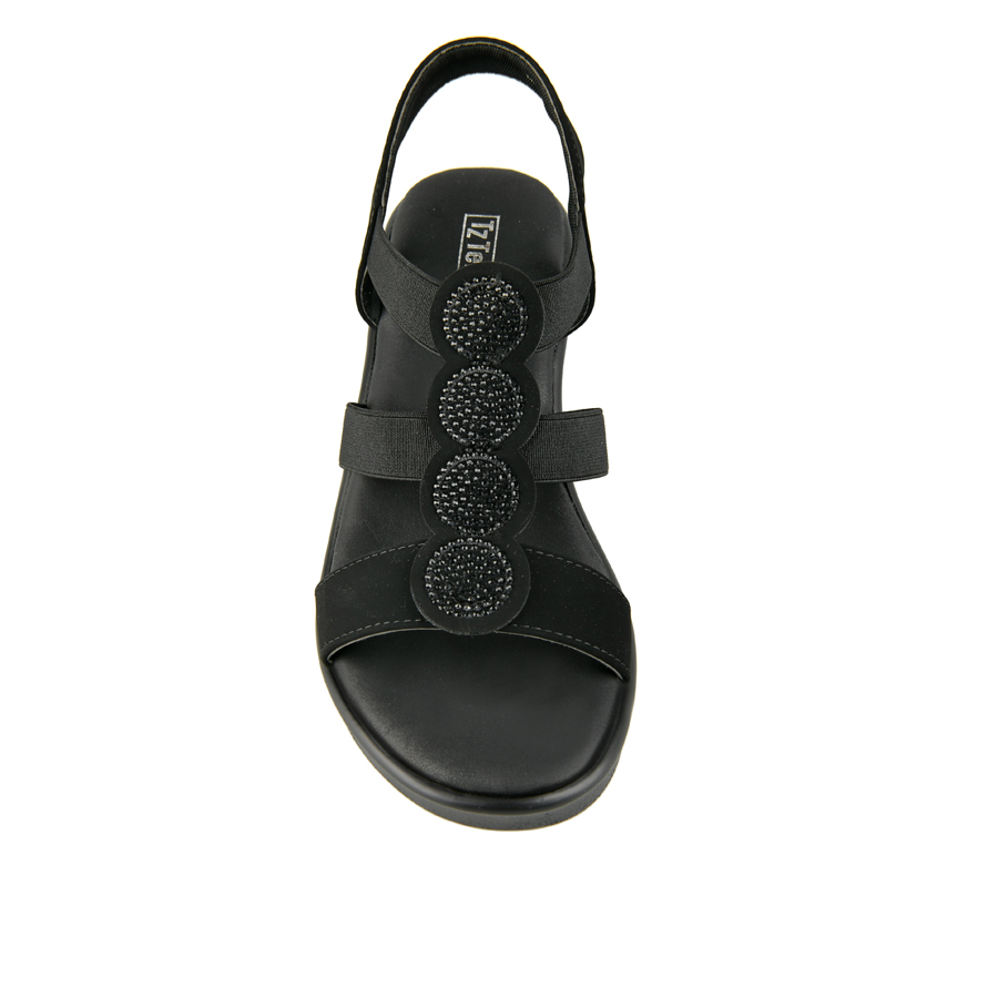 дамски сандали еко кожа/текстил черни 1