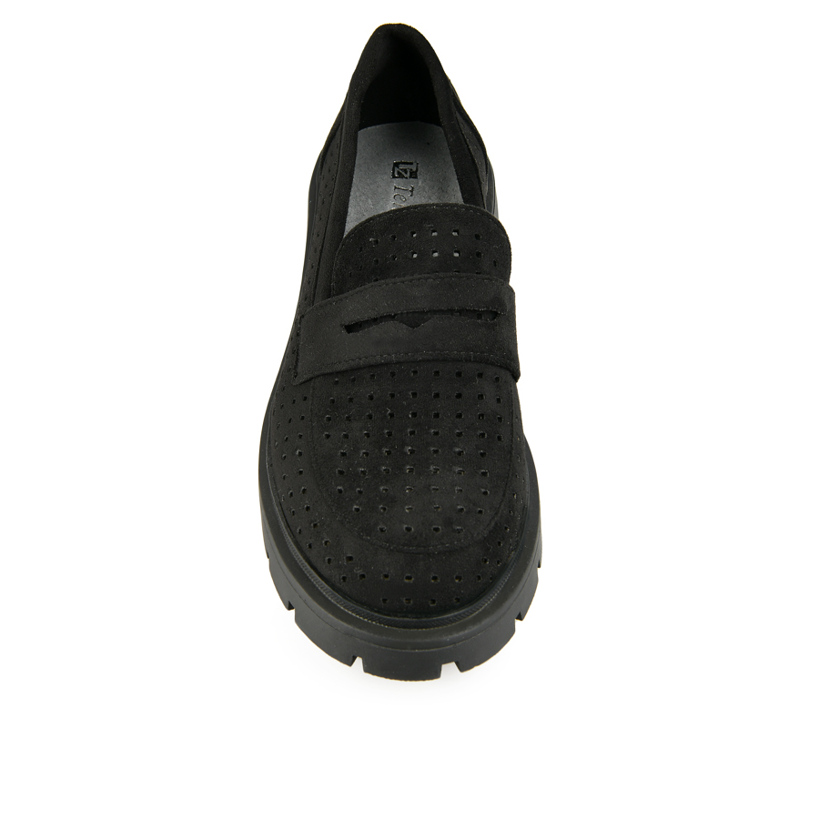 γυναικεία παπούτσια ύφασμα μαύρο 2