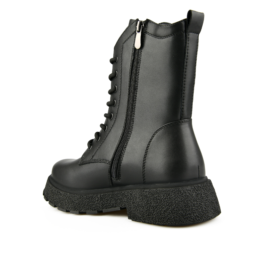 botine damă piele naturală negru 3