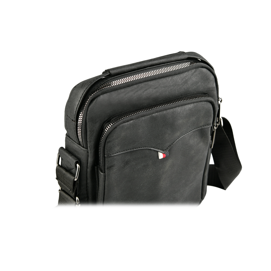 geantă bărbați piele ecologică negru 2