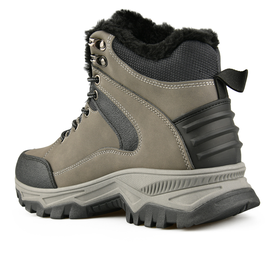 botine bărbați piele ecologică/textil gri 3