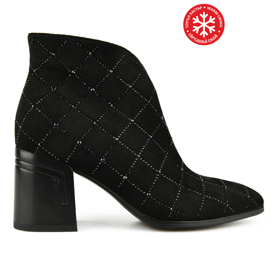 дамски боти текстил черни 0