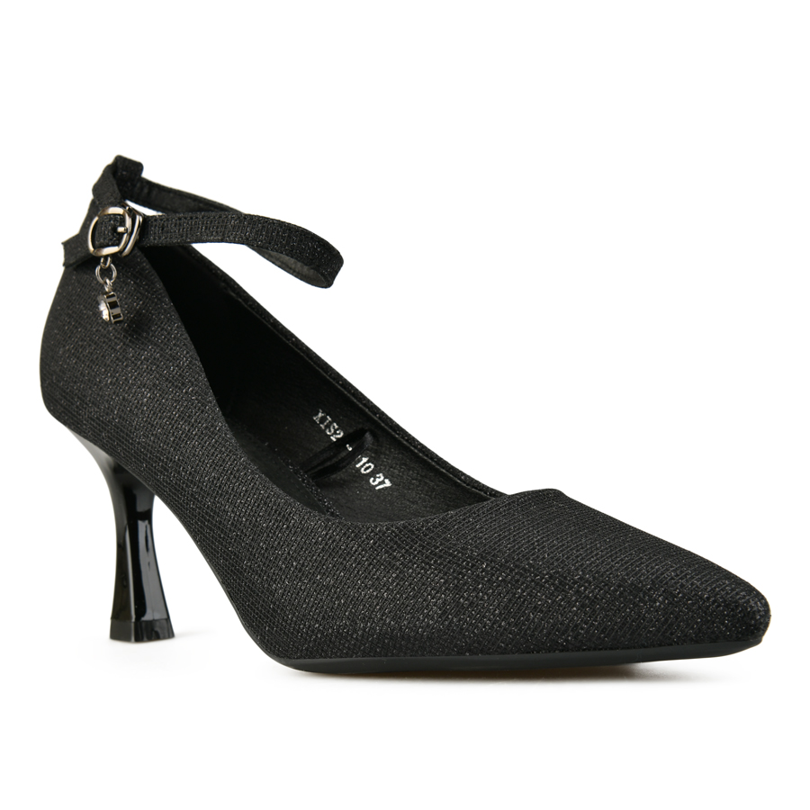 γυναικεία παπούτσια ύφασμα μαύρο 2