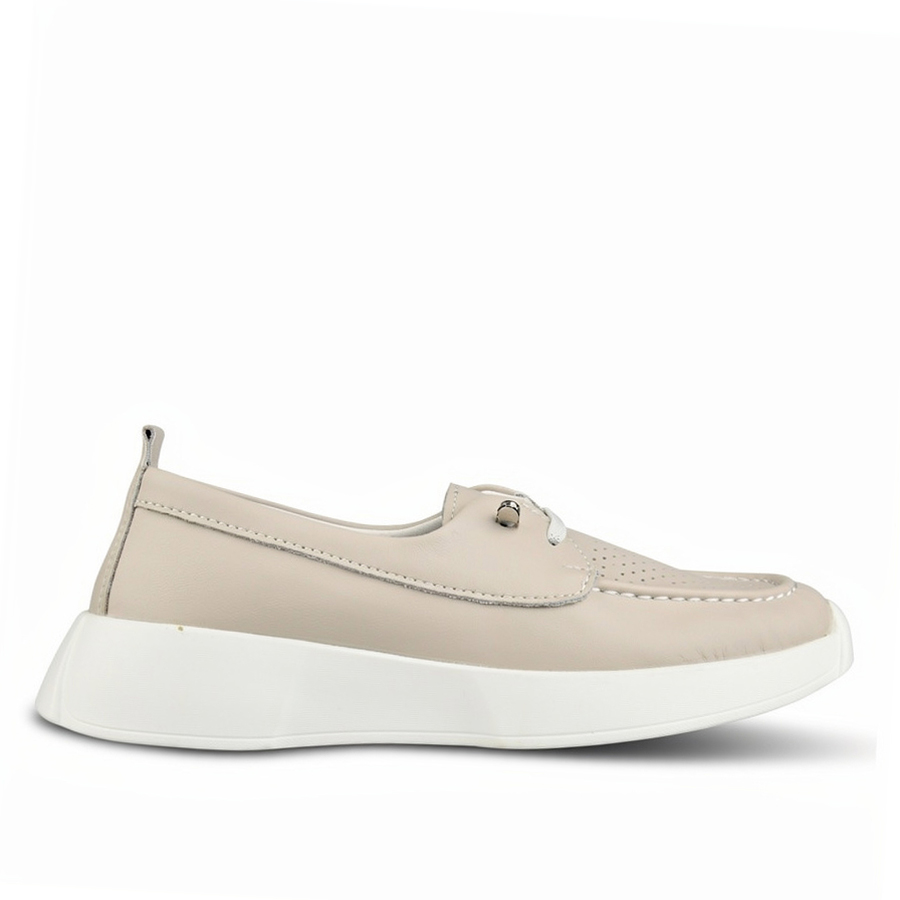 дамски обувки естествена кожа тъмно бежови 0