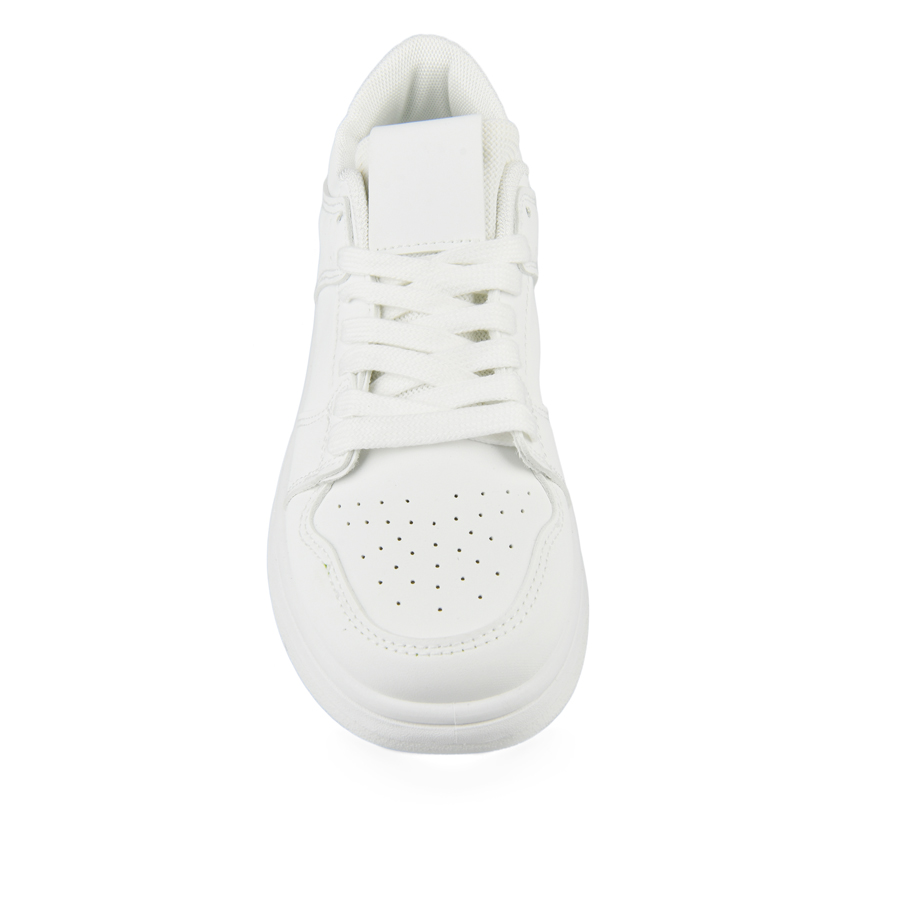 γυναικεία sneakers οικολογικό δέρμα λευκά 1