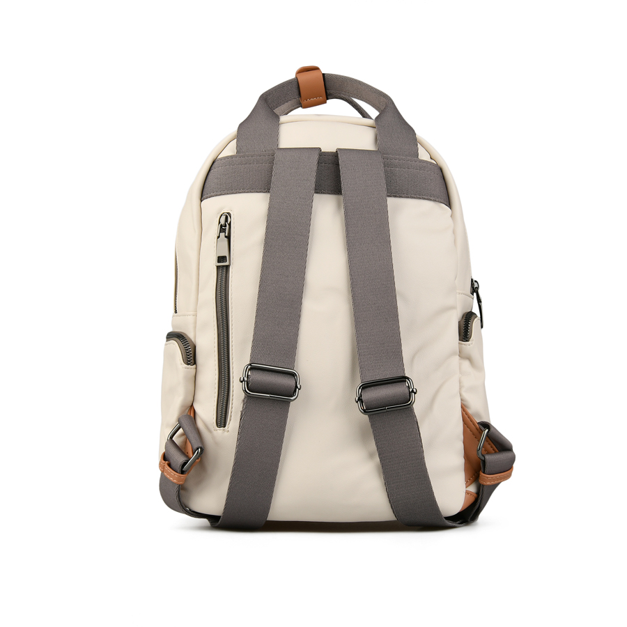 дамска раница еко кожа бежова 1