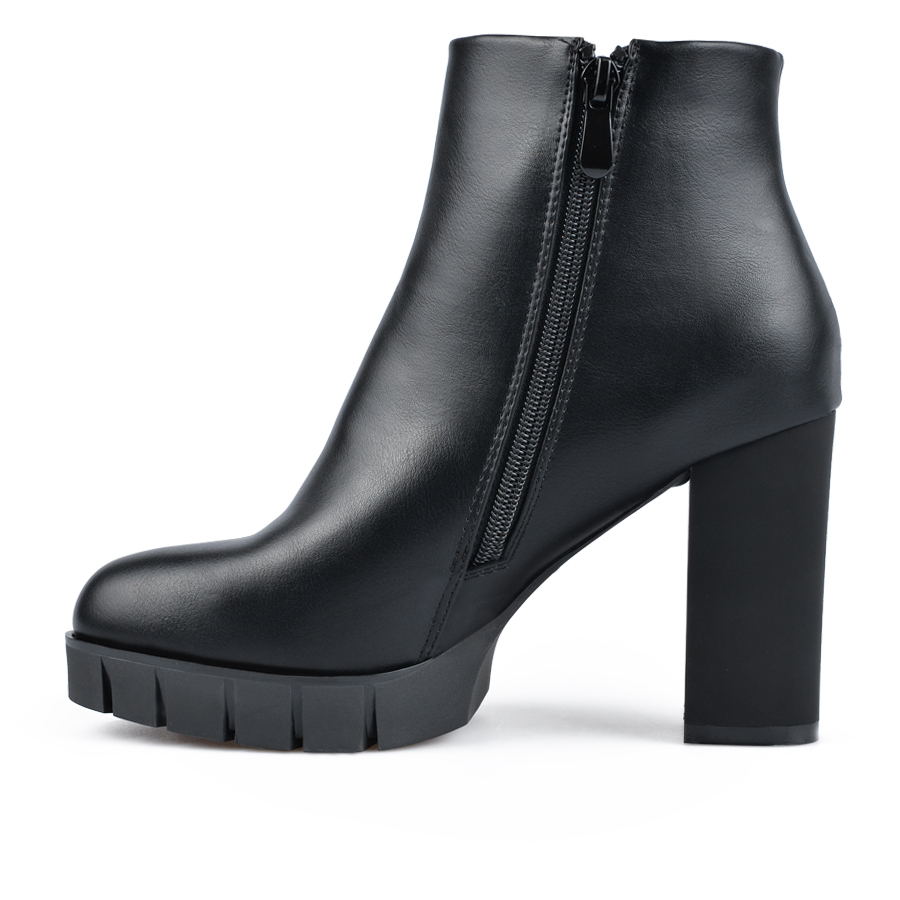 botine damă piele ecologică negru 1