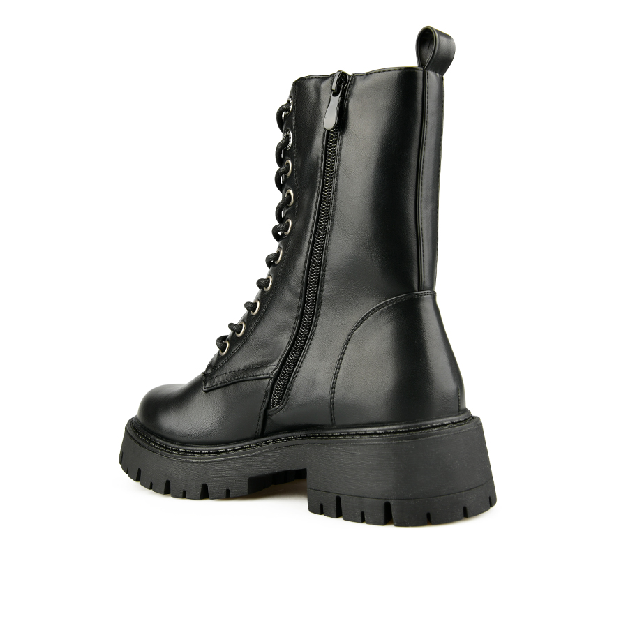 γυναικεία μποτάκια οικολογικό δέρμα μαύρο 3