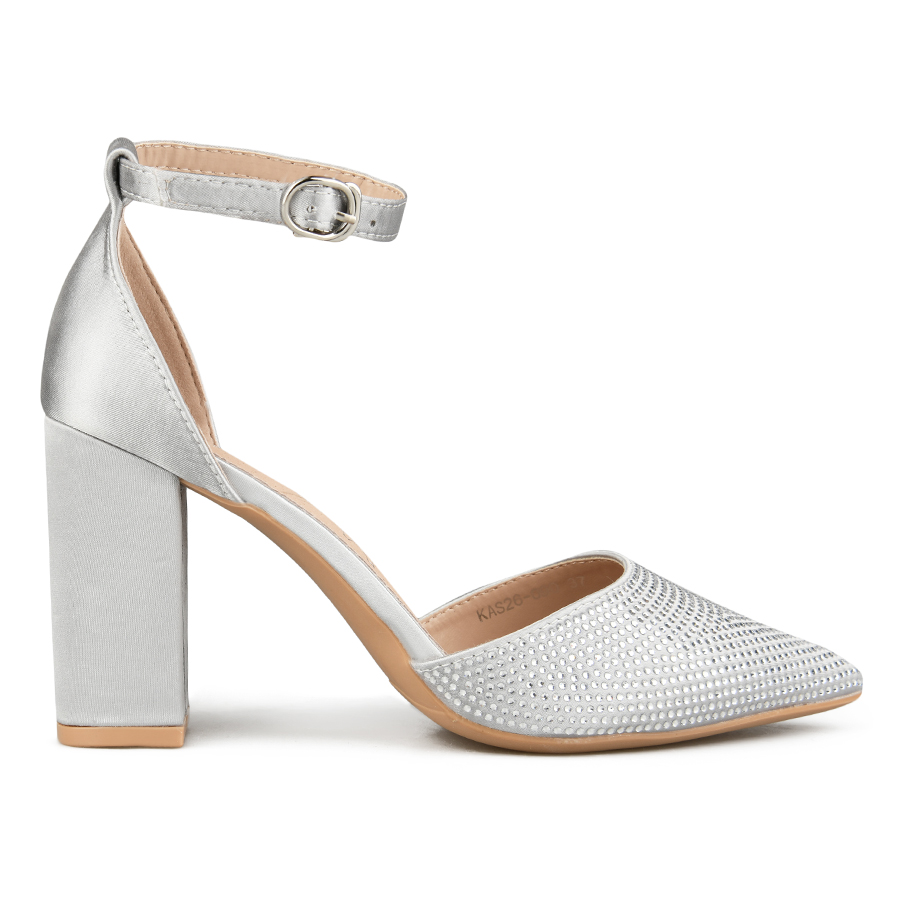 дамски сандали текстил сребърни 0