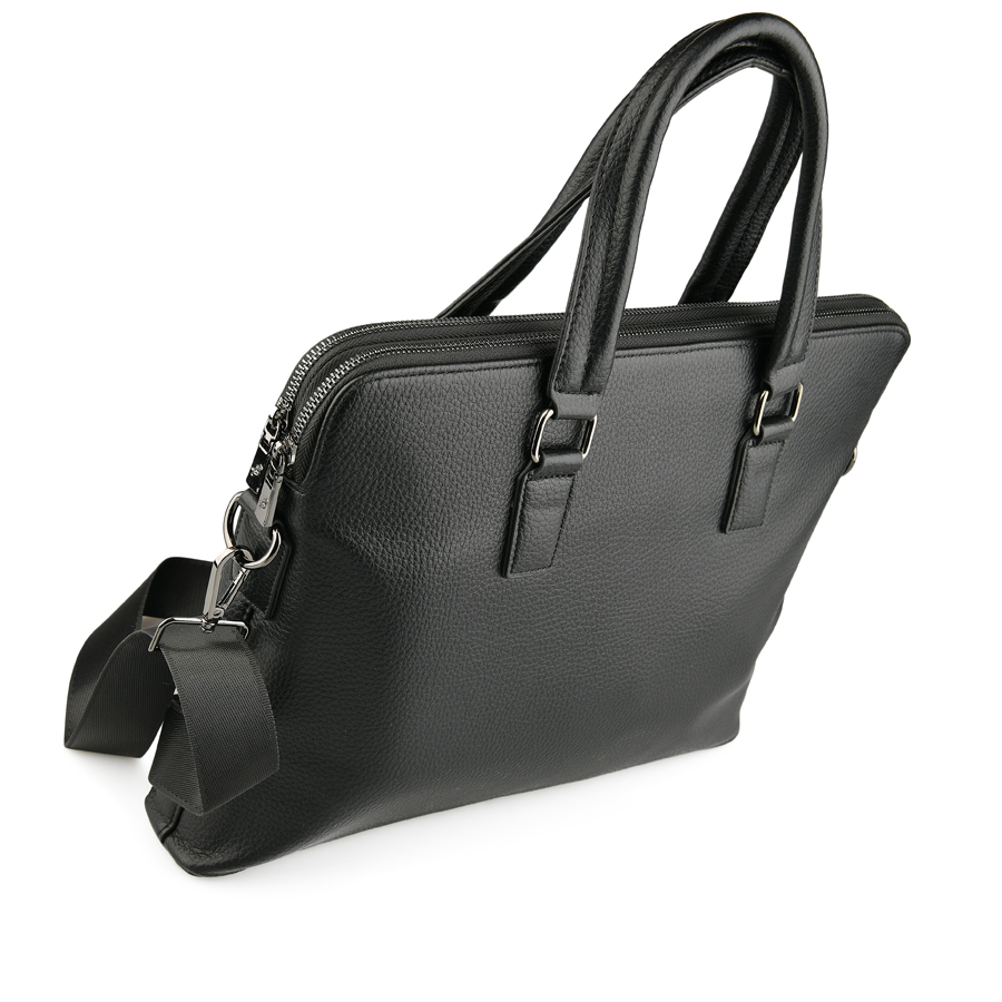 geantă bărbați piele naturală negru 2