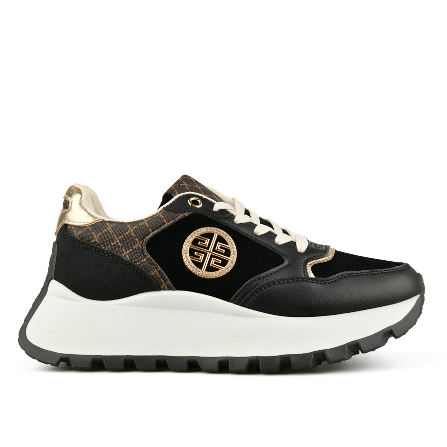 γυναικεία sneakers οικολογικό δέρμα μαύρο 0