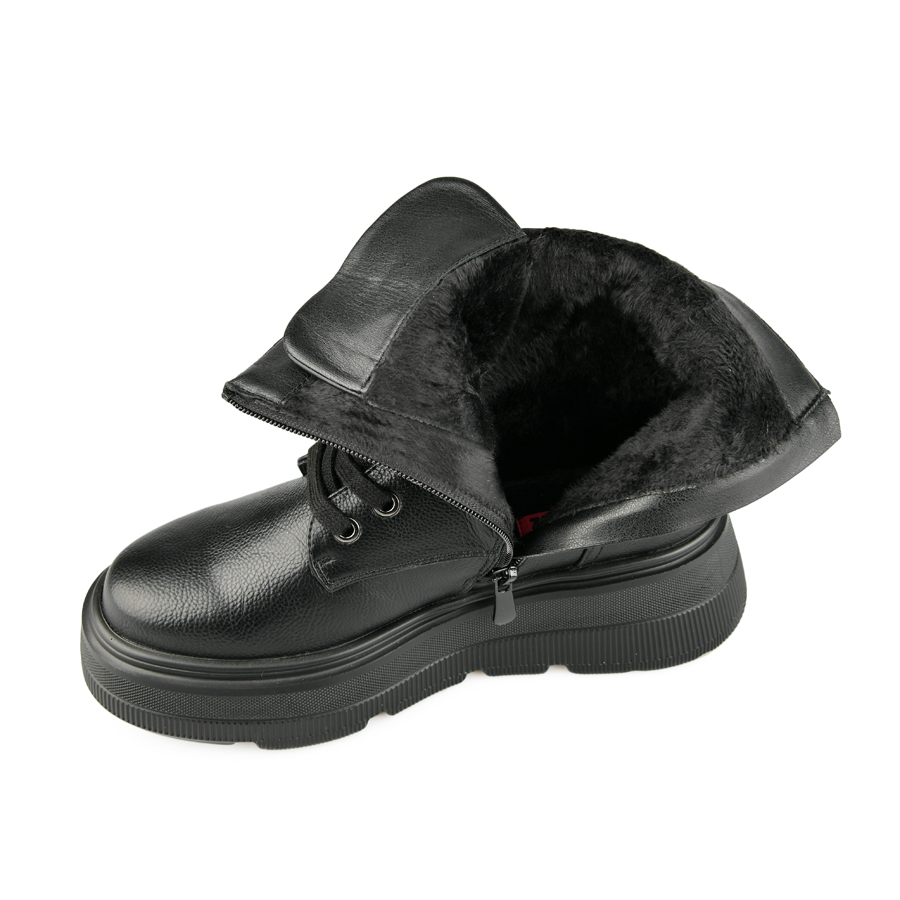 botine damă piele ecologică negru 5
