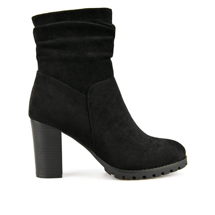 botine damă textil negru 0