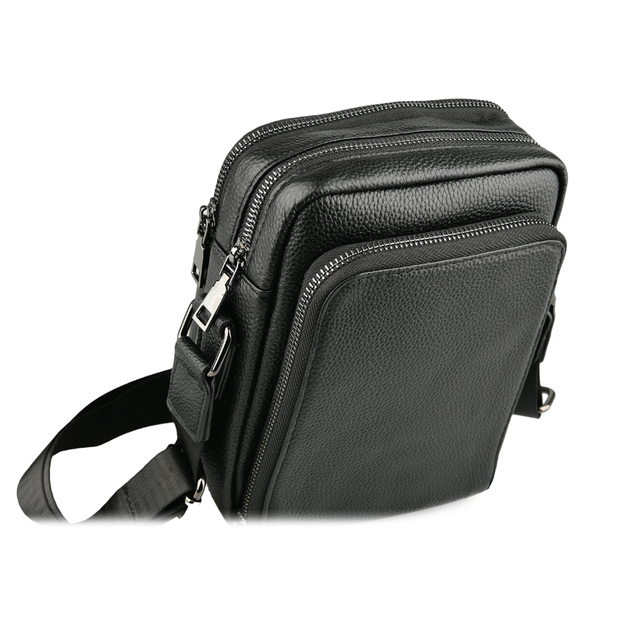 geantă bărbați piele naturală negru 2