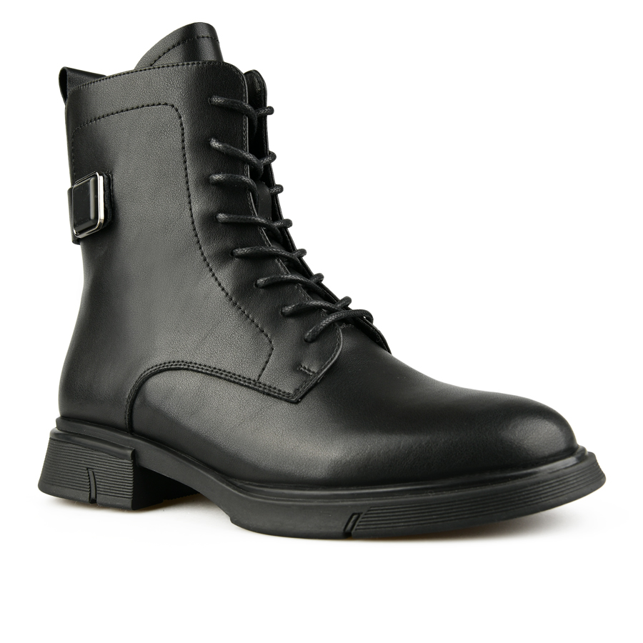 botine damă piele naturală negru 1