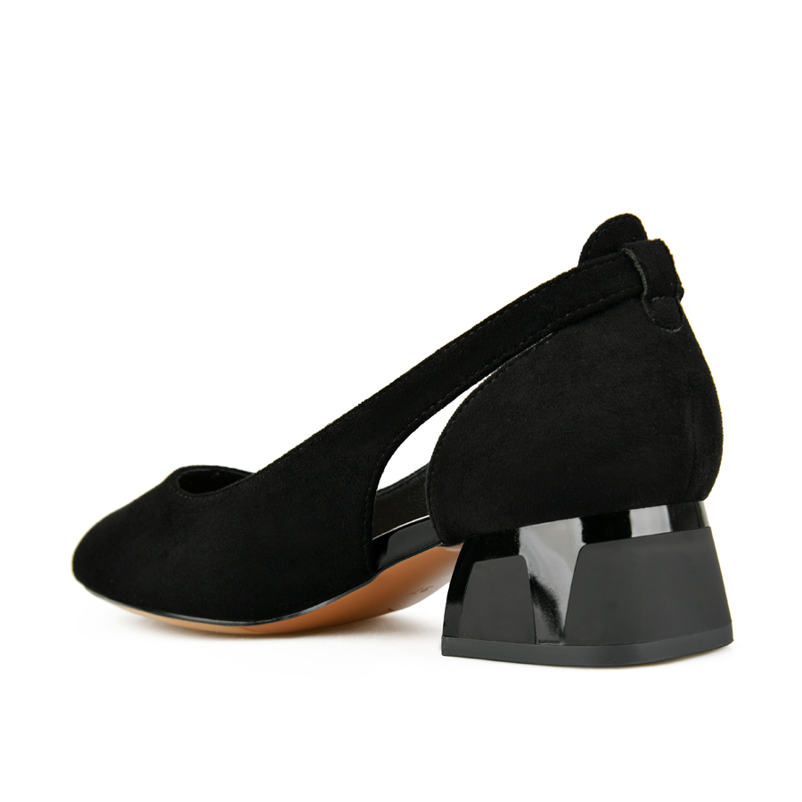 γυναικεία παπούτσια ύφασμα μαύρο 3