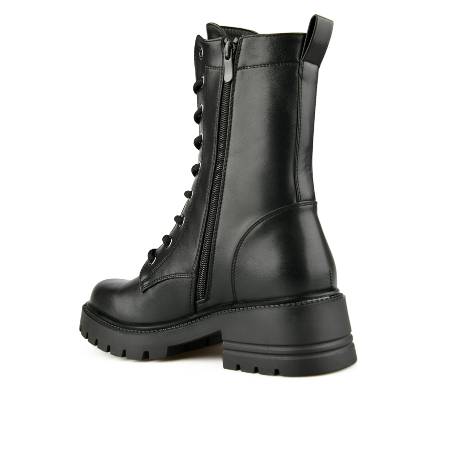 γυναικεία μποτάκια οικολογικό δέρμα μαύρο 3