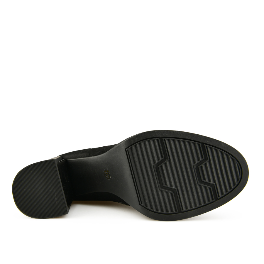 γυναικεία μποτάκια ύφασμα μαύρο 4