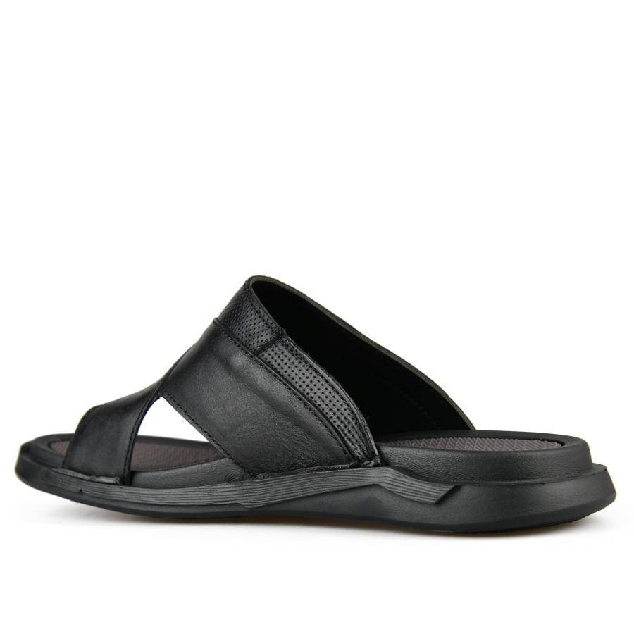 ανδρικά παντόφλες φυσικό δέρμα μαύρο 3