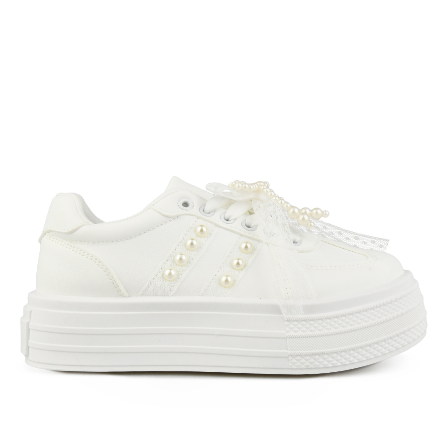 дамски маратонки еко кожа бели 0