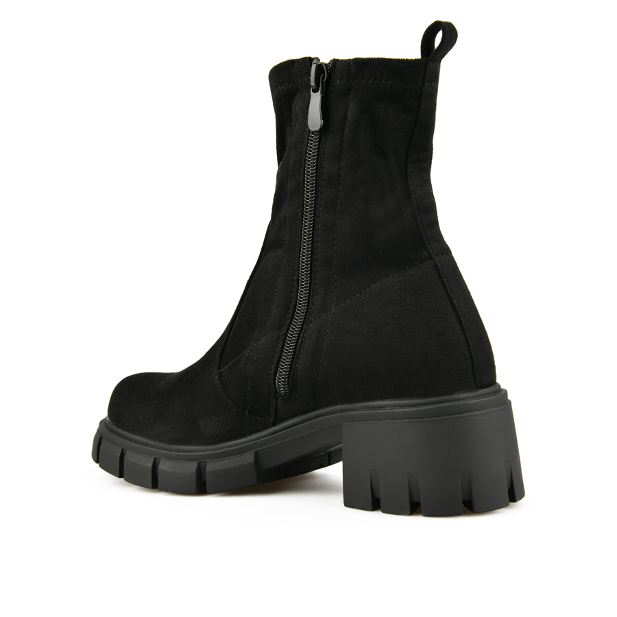 botine damă textil negru 3