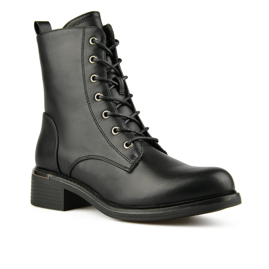 botine damă piele ecologică negru 1