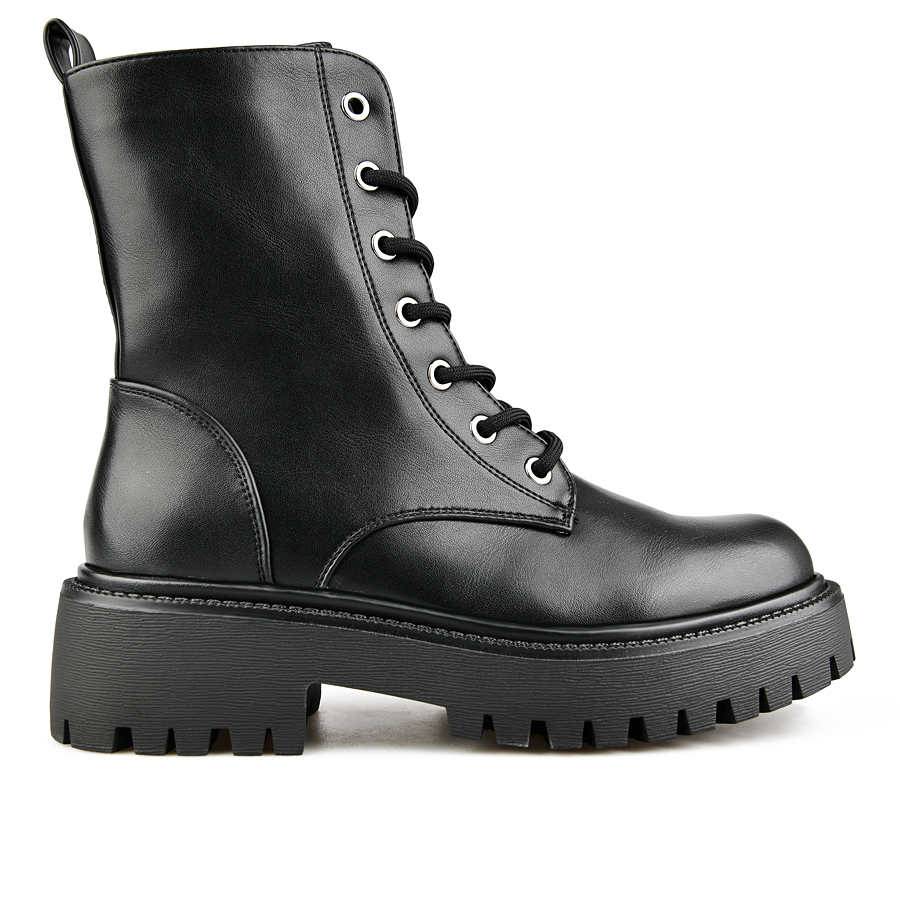 botine damă piele ecologică negru 0