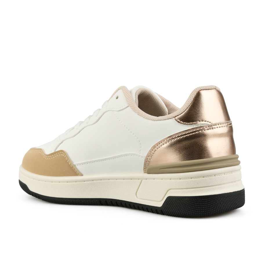 γυναικεία sneakers οικολογικό δέρμα λευκά 3