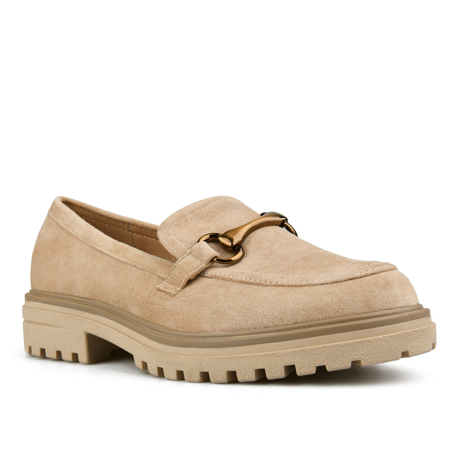 γυναικεία παπούτσια ύφασμα μπεζ 2