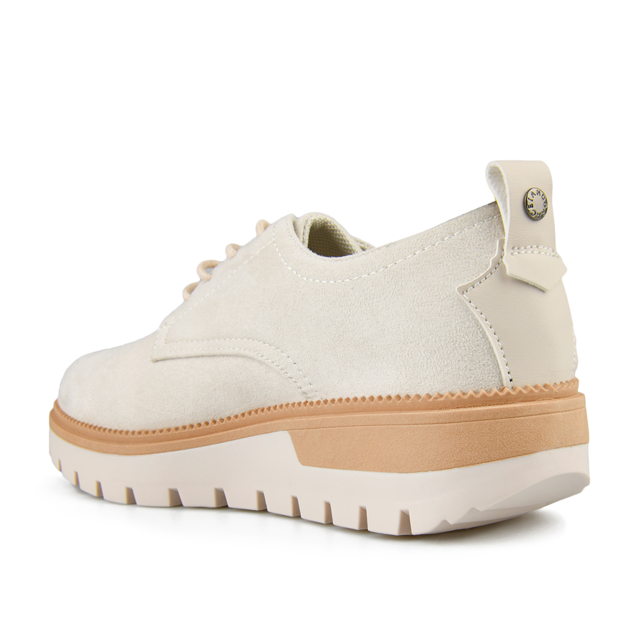 γυναικεία παπούτσια ύφασμα μπεζ 3