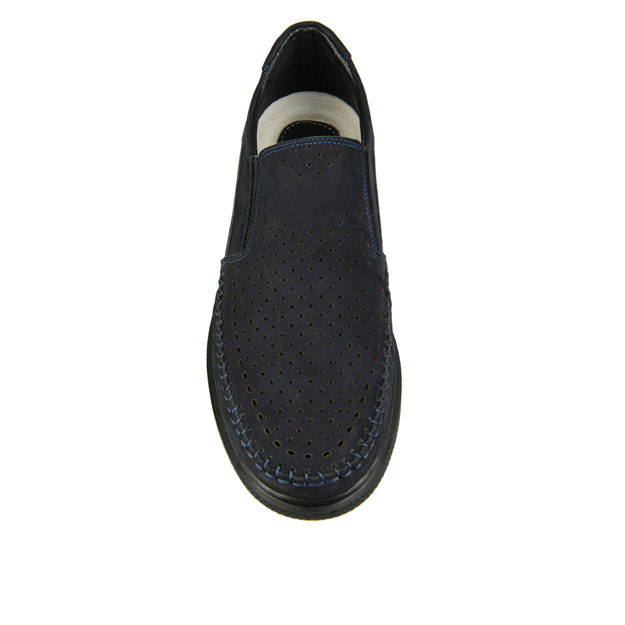 ανδρικά παπούτσια φυσικό δέρμα σκούρο μπλε 1