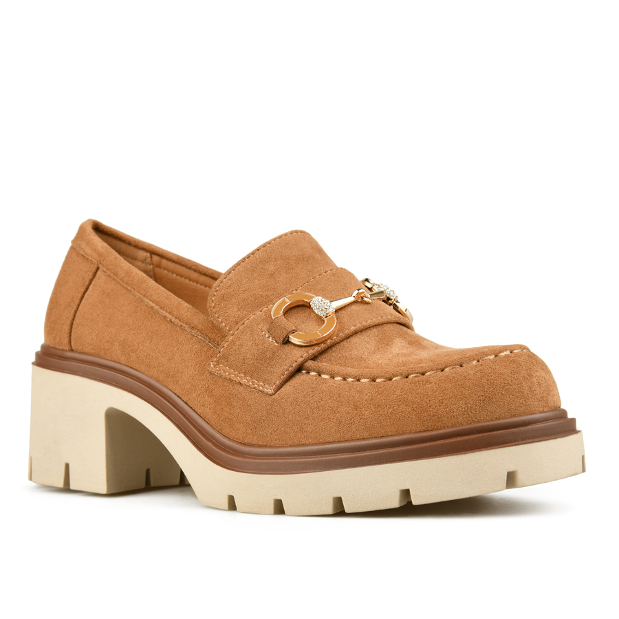 дамски обувки текстил светло кафяви 2