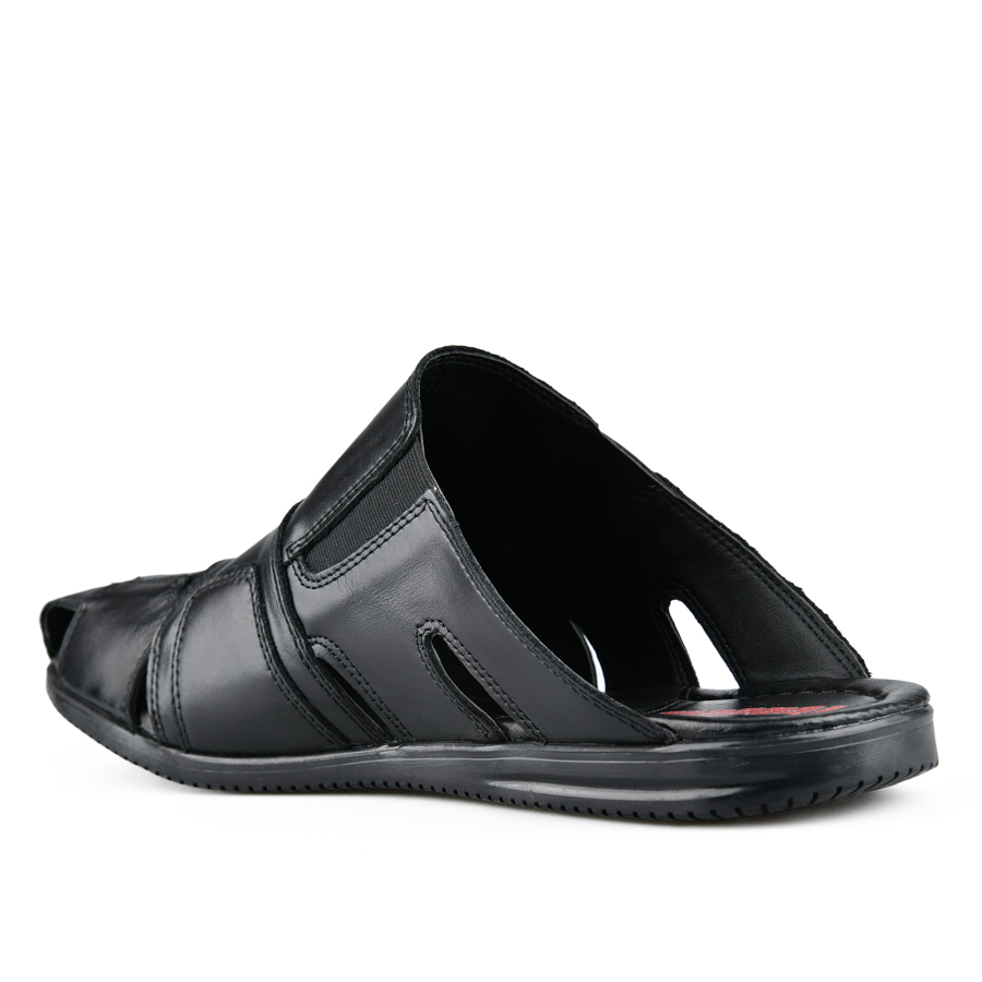 мъжки чехли естествена кожа черни 3