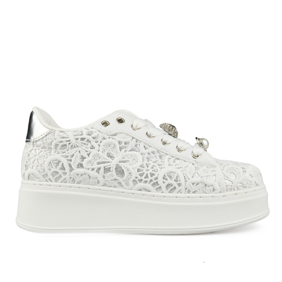 γυναικεία αθλητικά παπούτσια οικολογικό δέρμα/ύφασμα λευκά 0