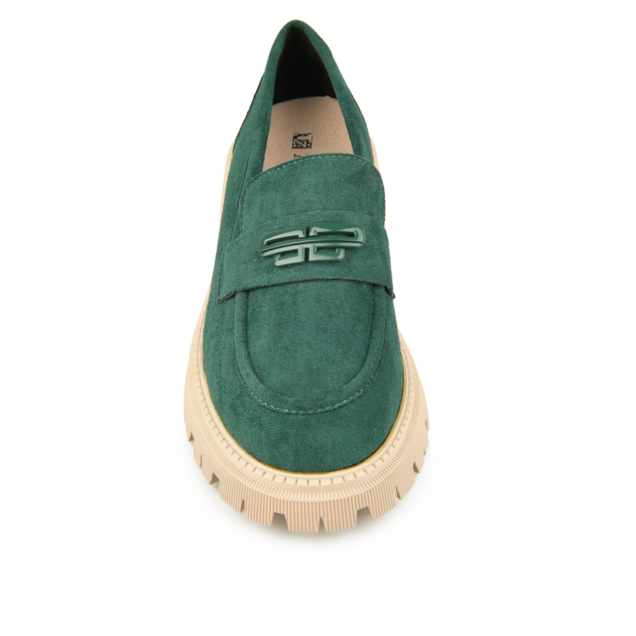 дамски обувки текстил зелени 2