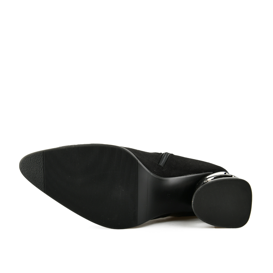 botine damă piele ecologică/textil negru 4