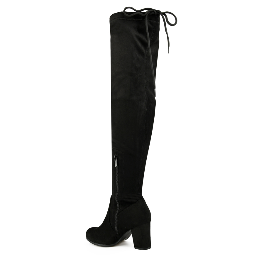 cizme damă textil negru 3