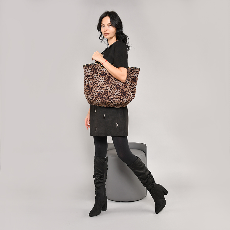 дамски ботуши текстил черни 7